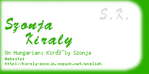 szonja kiraly business card